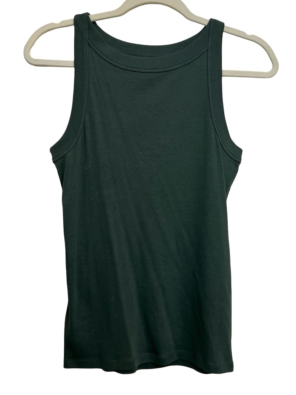 LOFT Green Tank Top Sleeveless Fitted Basic Casual Chic Minimalist
